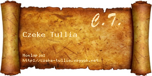 Czeke Tullia névjegykártya